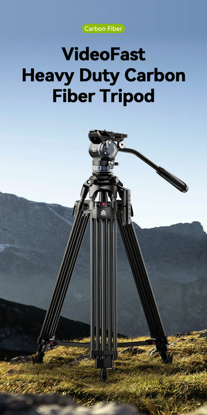 Ulanzi Video Fast Heavy Duty Carbon Fiber/Aluminum Tripod 10KG Load Capacity for Outdoor Photograph Professional Camera Tripod
