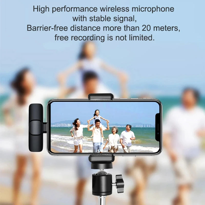 Wireless Lavalier Microphone Mini Replaceable Windproof Wool Microphone for iPhone16 Shoot vlog YouTube Audio Recording