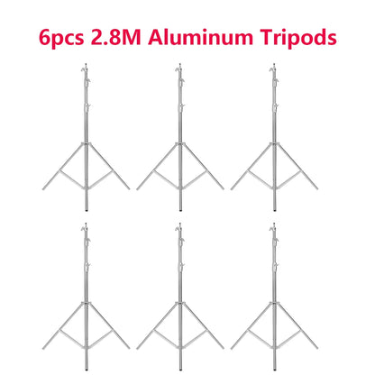 SH 280cm Stainless Steel Light Stand Photography Stand for Photo Video Lighting Spring Cushioned Heavy Duty Stand Tripod