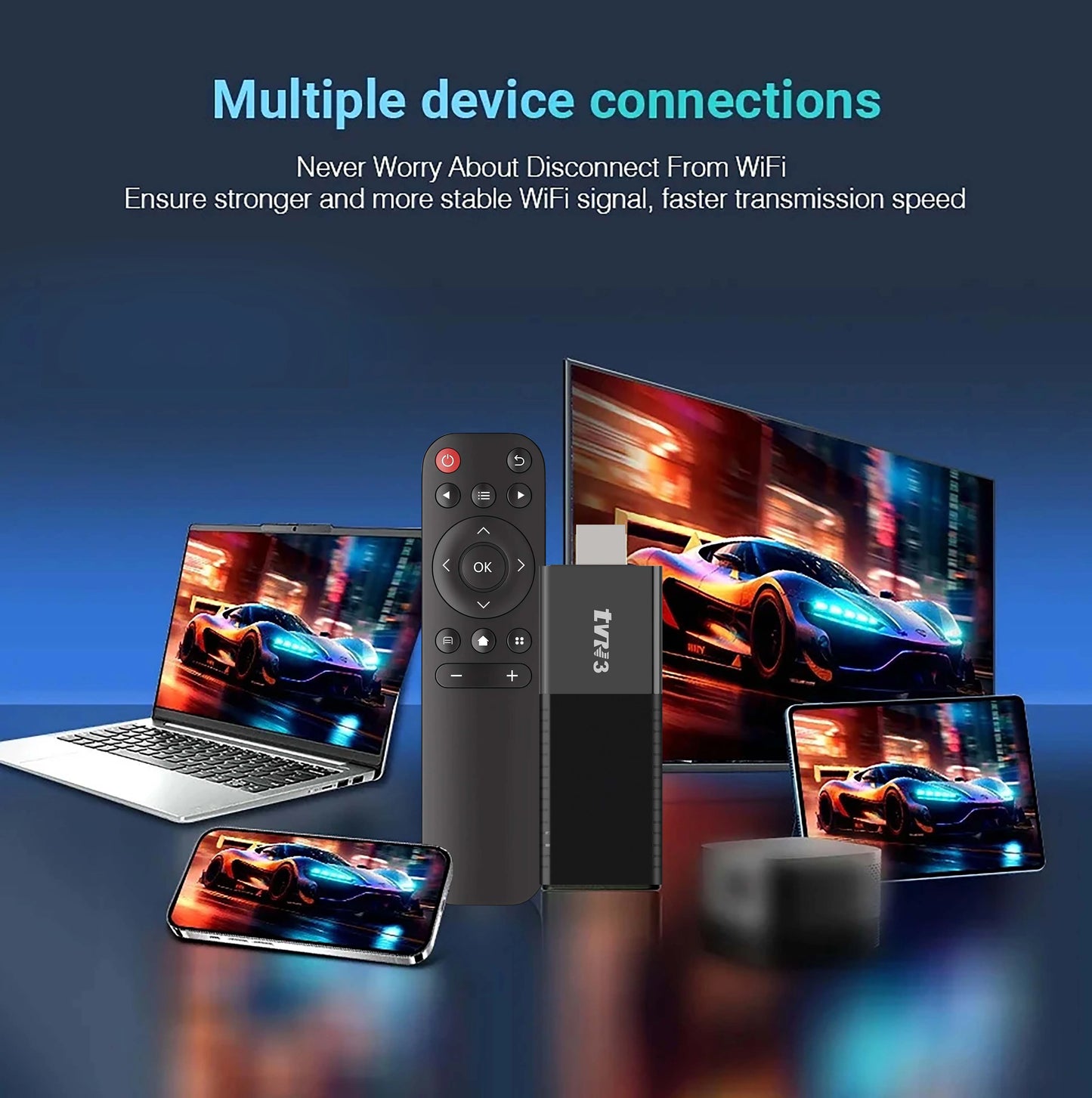 HOT Android TV Stick Smart 4K Home theater TVR3 AllwinnerH313 Netflix YouTube 2.4G/5G WIFI Youtube Player 1GB 8GB Set Top Box