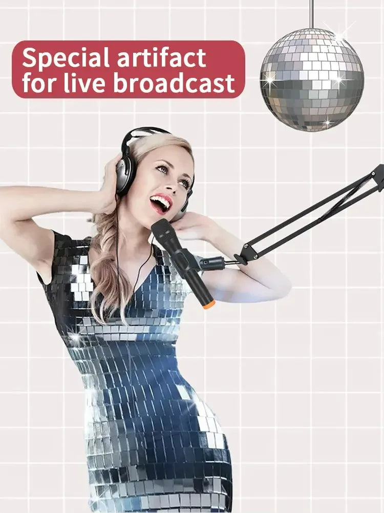 Professional Flexible Desktop Microphone Hanging Adjustable Boom Scissor Arm Stand for Podcast Streaming Youtube