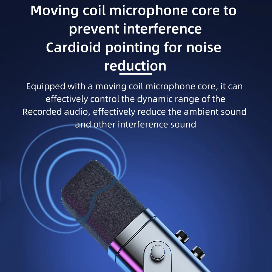 XLR/USB Dynamic Microphone for Streaming & Gaming,  Ideal PC Mic for Youtube, Singing, Recording