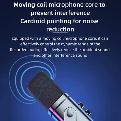 XLR/USB Dynamic Microphone for Streaming & Gaming,  Ideal PC Mic for Youtube, Singing, Recording