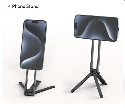 Ulanzi MA30 Carabiner-Mounted Phone Tripod Horizontal Vertical Dual-sided Magnetic Phone Holder for Vlog Live Streaming Online