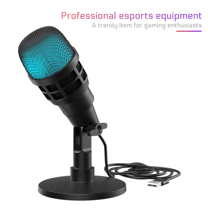 Professional USB Studio RGB Microphone For PC Streaming, Game, YouTube Video, Singing