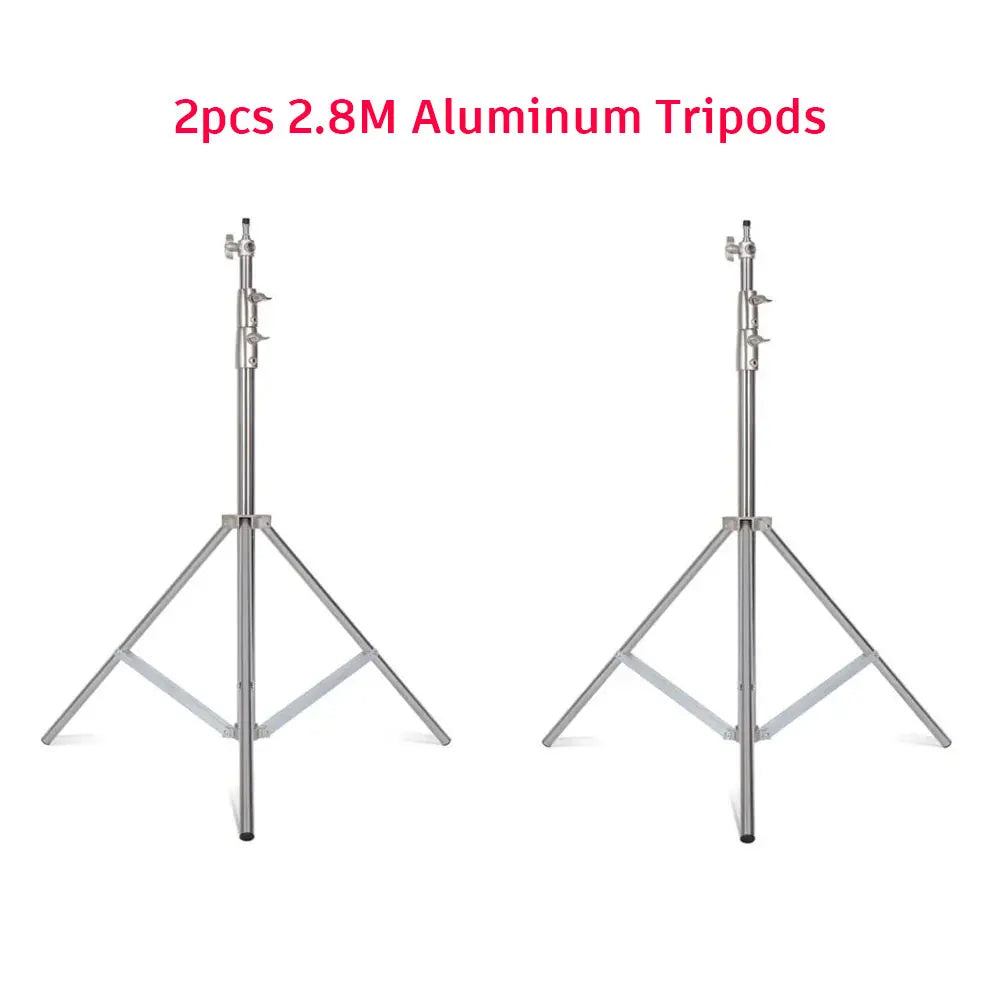 SH 280cm Stainless Steel Light Stand Photography Stand for Photo Video Lighting Spring Cushioned Heavy Duty Stand Tripod