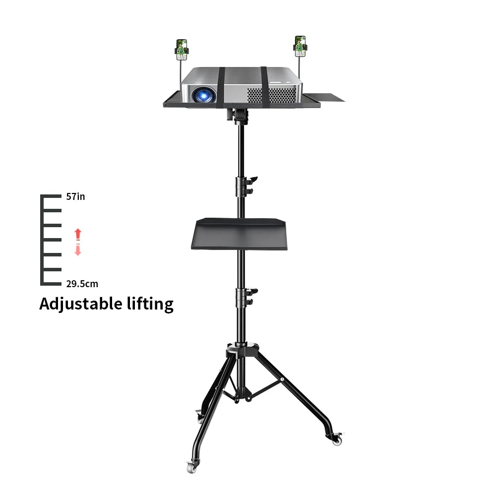 90/125/145cm Tray  Laptop Projector Tripod Stand Tripod Adjustable Height DJ Mixer Standing Desk Outdoor Computer Desk Stand