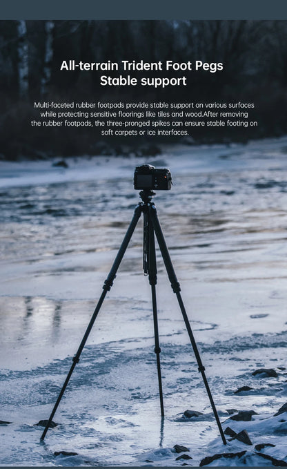 Ulanzi Falcam TreeRoot Quick Lock Travel Tripod M40 High Modulus Carbon Fiber with F38 Pro Quick Release Maximum Height 1552mm