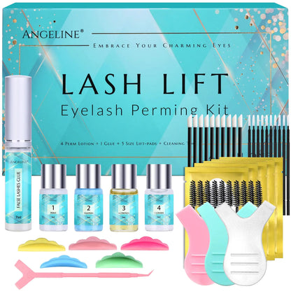 Lash Lift Kit Eyelash Perm Kit Semi-Permanent Eyelash Lift Kit Professional Curling Eyelash Perm Kit Suitable for Salon & at Home Lash Lift Kit